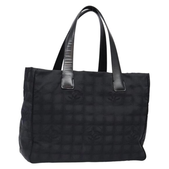 CHANEL New Travel line Tote Bag Nylon Black CC Auth 137861 - Picture 1 of 16